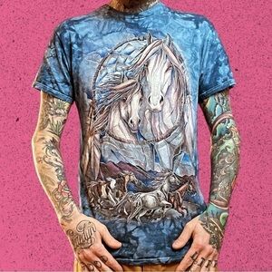 Dreamcatcher horse western fantasy boho THE MOUNTAIN t shirt men’s M
